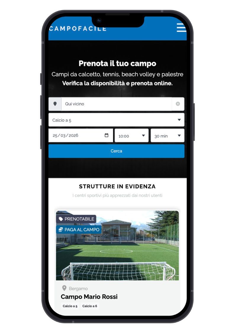 app prenotazione campi